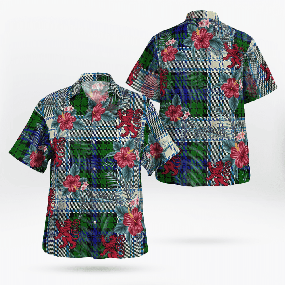Clan Blackwatch Dress Modern Tartan Scottish Lion Hawaiian Shirt MR69 Blackwatch Dress Modern Tartan Tartan Hawaii Shirt   