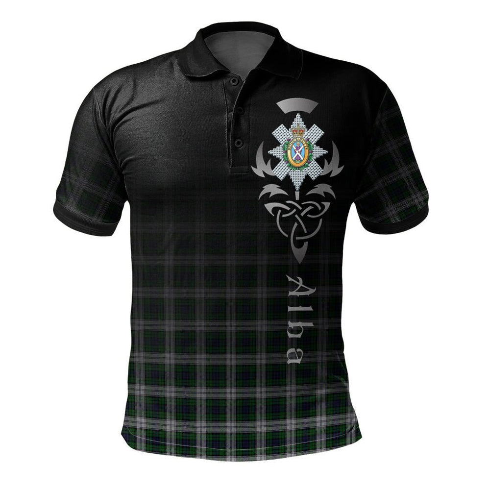 Clan Blackwatch Dress (Symmetrical) Tartan Polo Shirt - Alba Celtic Style OU19 Blackwatch Dress (Symmetrical) Tartan Tartan Polo   