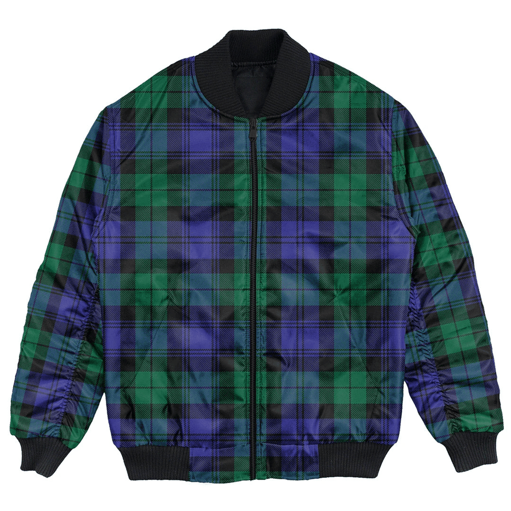 Clan Blackwatch Modern Tartan Bomber Jacket IU39 Blackwatch Modern Tartan Tartan Bomber Jacket   