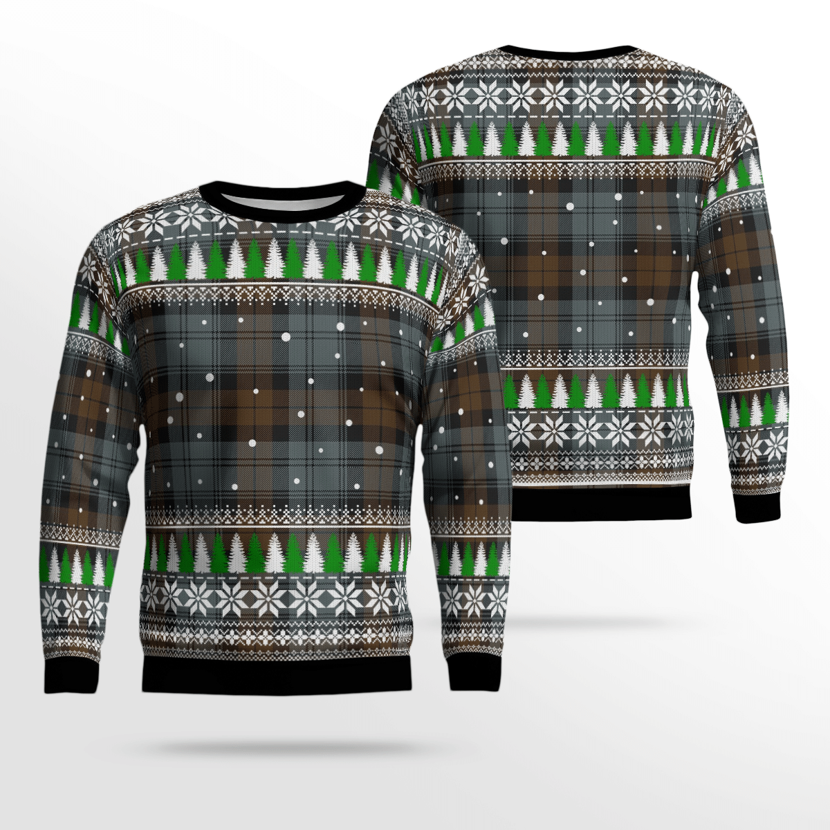 Clan Blackwatch Weathered Tartan Christmas Ugly Sweater QM50 Blackwatch Weathered Tartan Tartan Ugly Sweater   