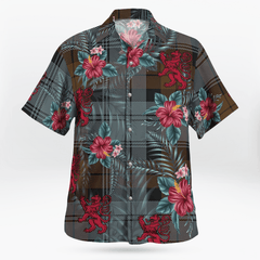 Clan Blackwatch Weathered Tartan Scottish Lion Hawaiian Shirt CP59 Blackwatch Weathered Tartan Tartan Hawaii Shirt   