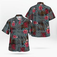 Clan Blackwatch Weathered Tartan Scottish Lion Hawaiian Shirt CP59 Blackwatch Weathered Tartan Tartan Hawaii Shirt   