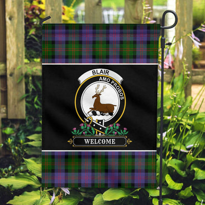 Clan Blair Dress Tartan Crest Garden Flag - Welcome TI60