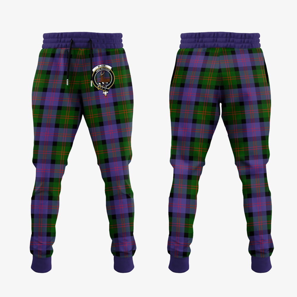 Clan Blair Modern Tartan Crest Jogger Sweatpants KX51 Clan Blair Tartan Today   