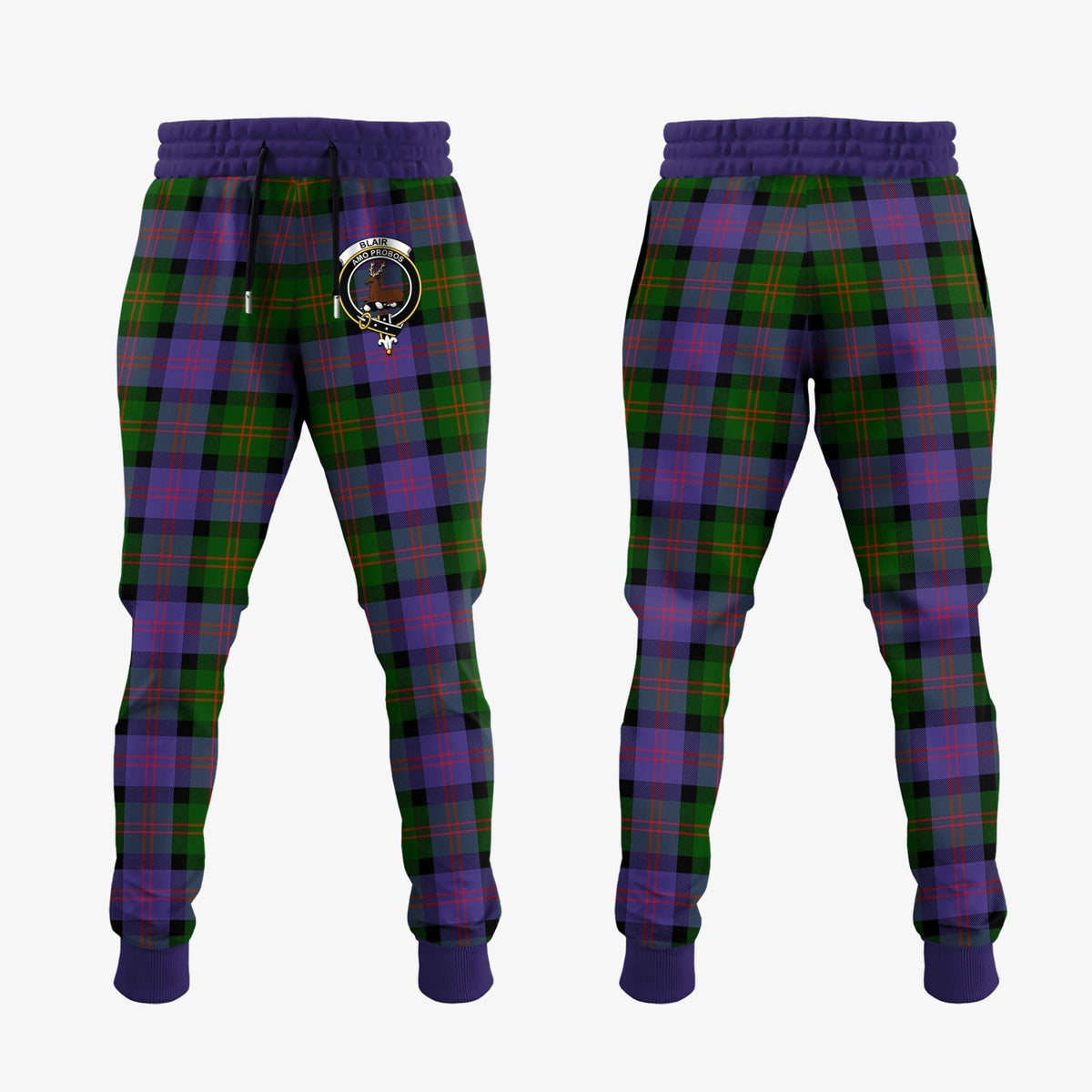 Clan Blair Modern Tartan Crest Jogger Sweatpants KX51 Clan Blair Tartan Today   
