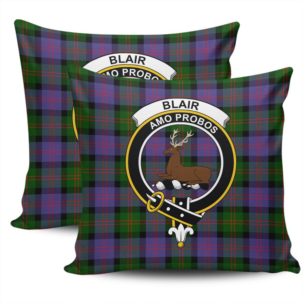 Clan Blair Modern Tartan Crest Pillow Cover GD80 Clan Blair Tartan Today   