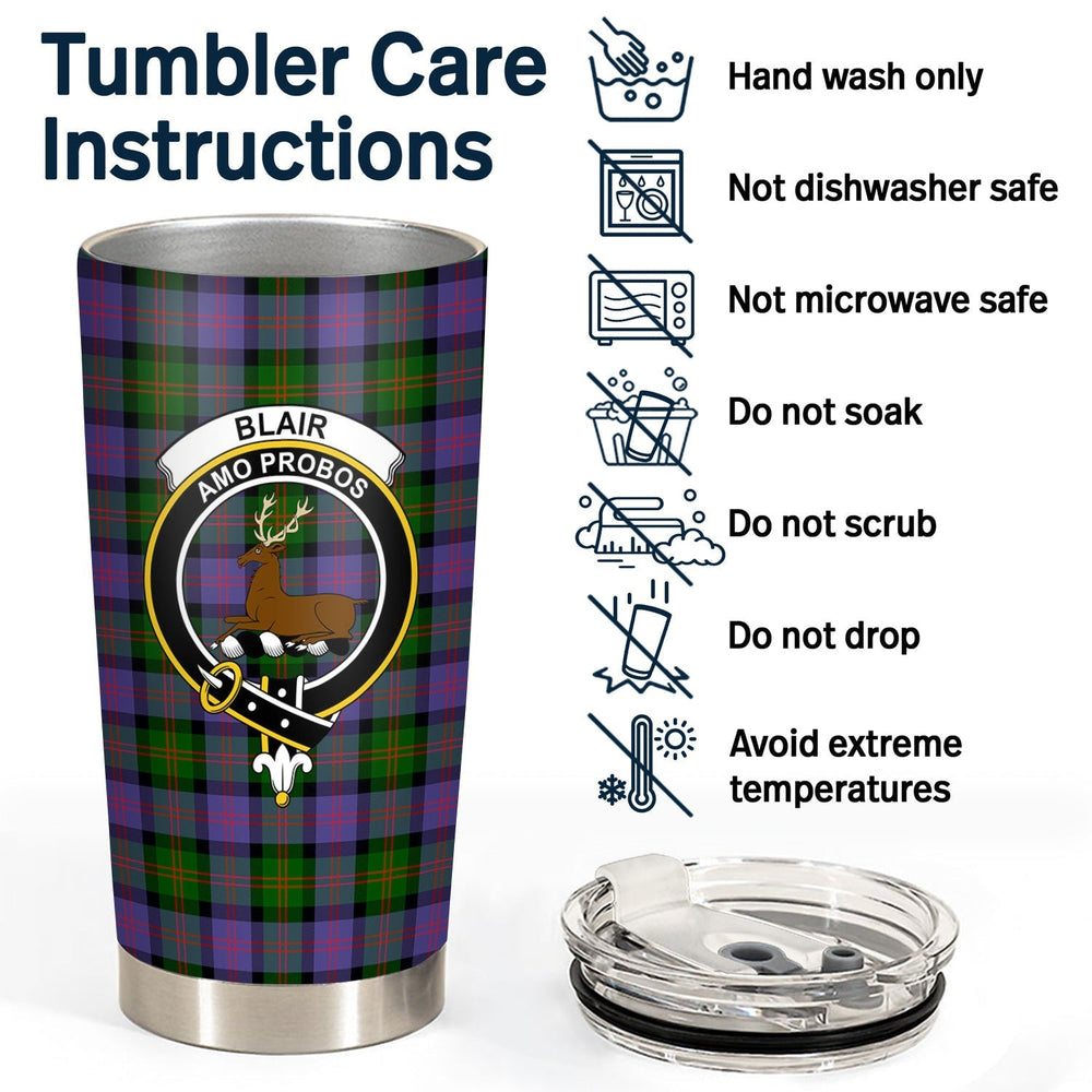 Clan Blair Modern Tartan Crest Tumbler DZ85 Clan Blair Tartan Today   