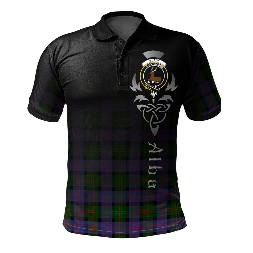 Clan Blair Modern Tartan Polo Shirt - Alba Celtic Style BC90 Blair Modern Tartan Tartan Polo   