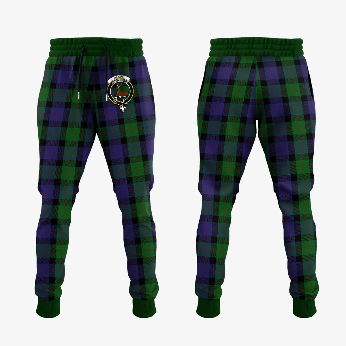 Clan Blair Tartan Crest Jogger Sweatpants JW28 Clan Blair Tartan Today   