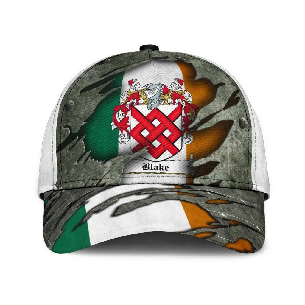 Clan Blake Coat Of Arms - Irish Family Crest Classic Cap EG42 Blake Coat Of Arms Irish Cap   