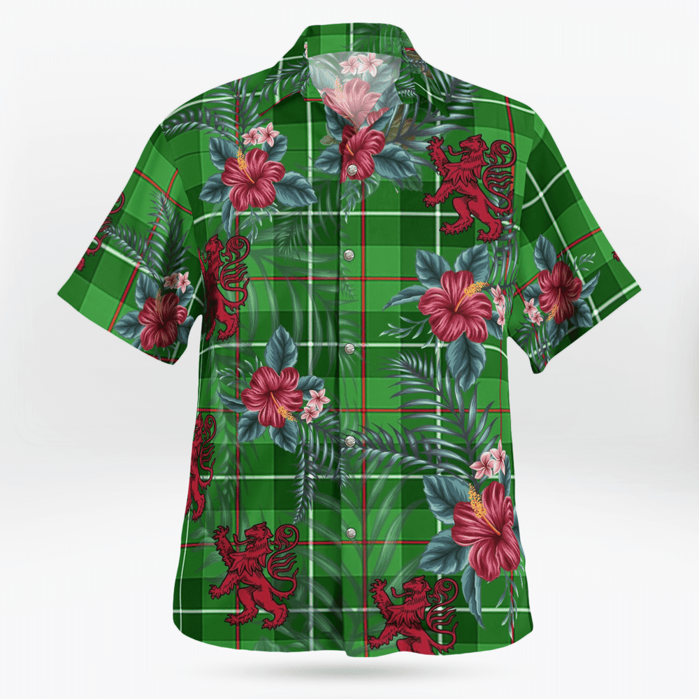 Clan Blane 1 Tartan Scottish Lion Hawaiian Shirt GO83 Blane 1 Tartan Tartan Hawaii Shirt   