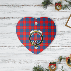 Clan Blane 2 Tartan Crest Heart Ceramic Ornament WQ66 Blane 2 Tartan Tartan Christmas   