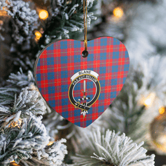Clan Blane 2 Tartan Crest Heart Ceramic Ornament WQ66 Blane 2 Tartan Tartan Christmas   
