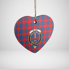 Clan Blane 2 Tartan Crest Heart Ceramic Ornament WQ66 Blane 2 Tartan Tartan Christmas   