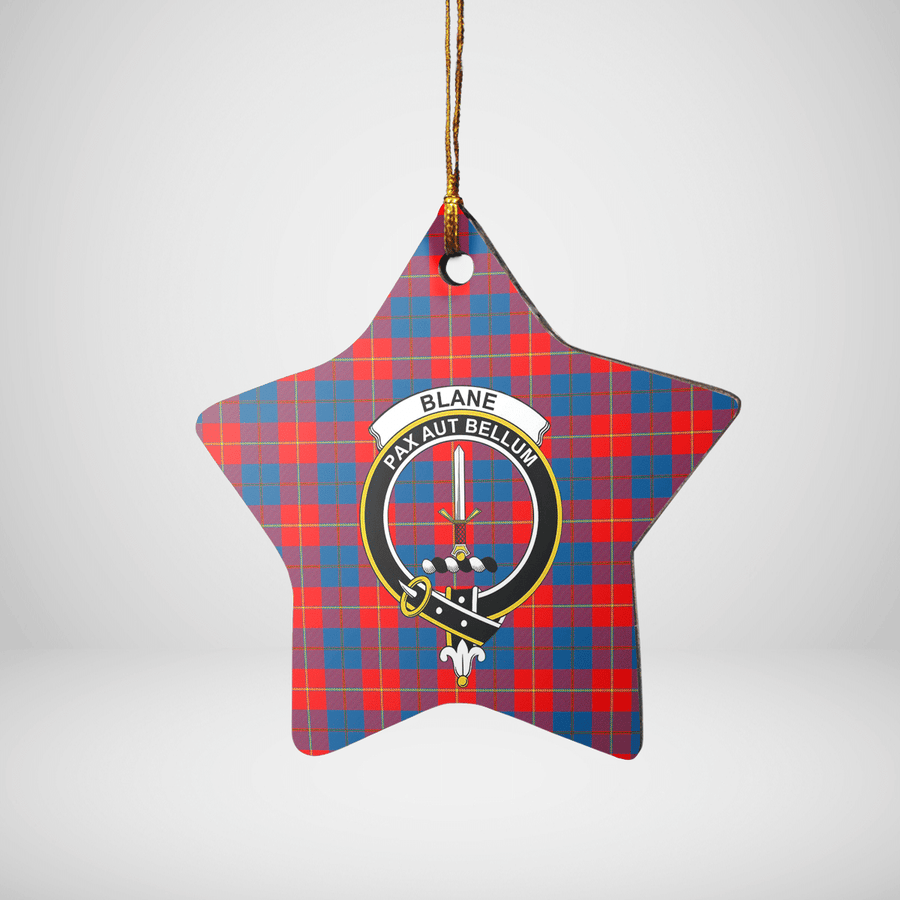 Clan Blane 2 Tartan Crest Star Ceramic Ornament UU74 Blane 2 Tartan Tartan Christmas   