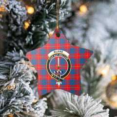Clan Blane 2 Tartan Crest Star Ceramic Ornament UU74 Blane 2 Tartan Tartan Christmas   