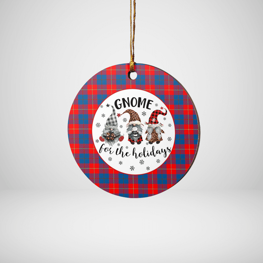 Clan Blane 2 Tartan Gnome Round Ceramic Ornament NG21 Blane 2 Tartan Tartan Christmas   