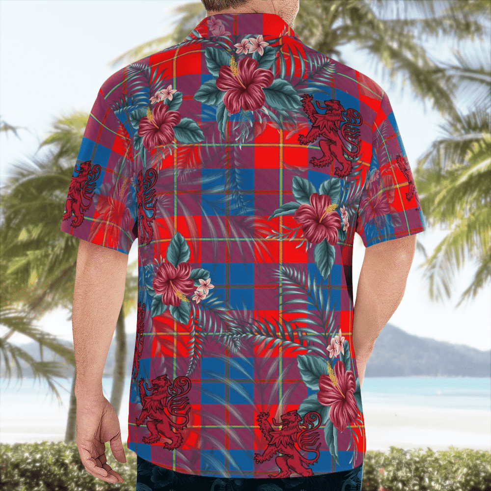 Clan Blane 2 Tartan Scottish Lion Hawaiian Shirt FG43 Blane 2 Tartan Tartan Hawaii Shirt   