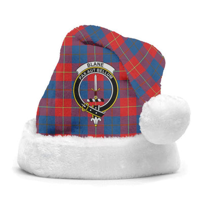 Clan Blane Tartan Crest Christmas Santa Hat