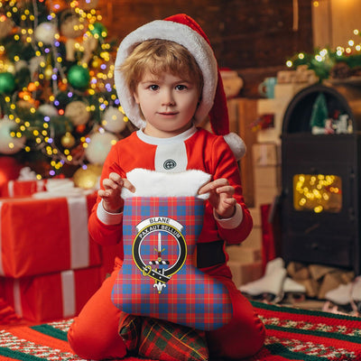 Clan Blane Tartan Crest Christmas Stocking