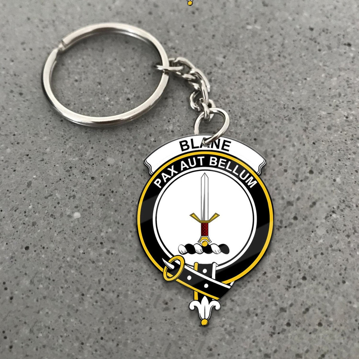 Clan Blane Tartan Crest Keychain PI38 Clan Blane Tartan Today   