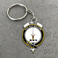 Clan Blane Tartan Crest Keychain PI38 Clan Blane Tartan Today   