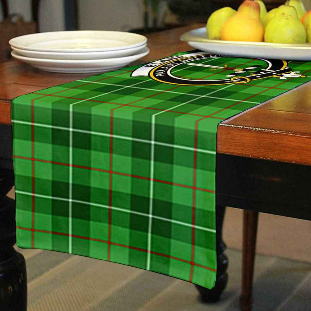 Clan Blane Tartan Crest Table Runner Cotton UJ30 Blane Tartan Tartan Table Runner   