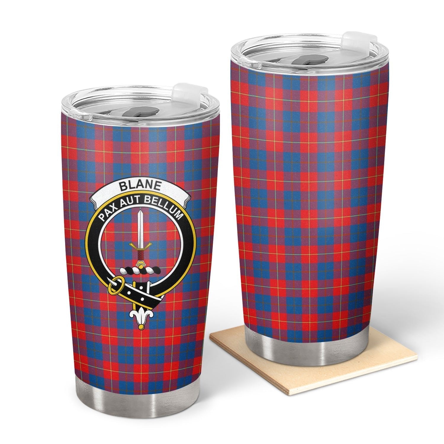 Clan Blane Tartan Crest Tumbler MR41 Clan Blane Tartan Today   
