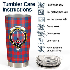 Clan Blane Tartan Crest Tumbler MR41 Clan Blane Tartan Today   
