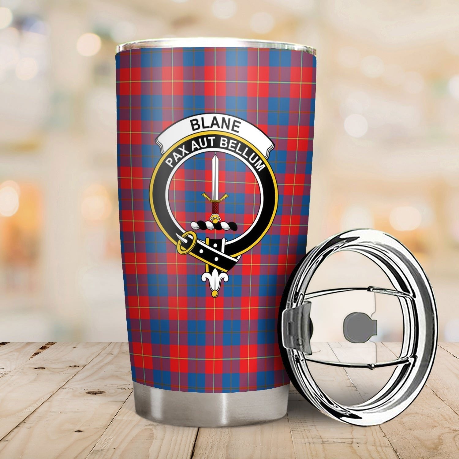Clan Blane Tartan Crest Tumbler MR41 Clan Blane Tartan Today   