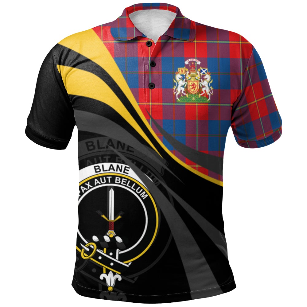 Clan Blane Tartan Polo Shirt - Royal Coat Of Arms Style IW20 Blane Tartan Tartan Polo   