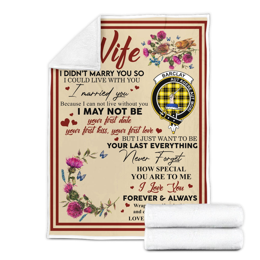 Clan Blanket Barclay Tartan Crest Blanket To My Wife Style , Gift From Scottish Husband YT26 Clan Scott Tartan Today   