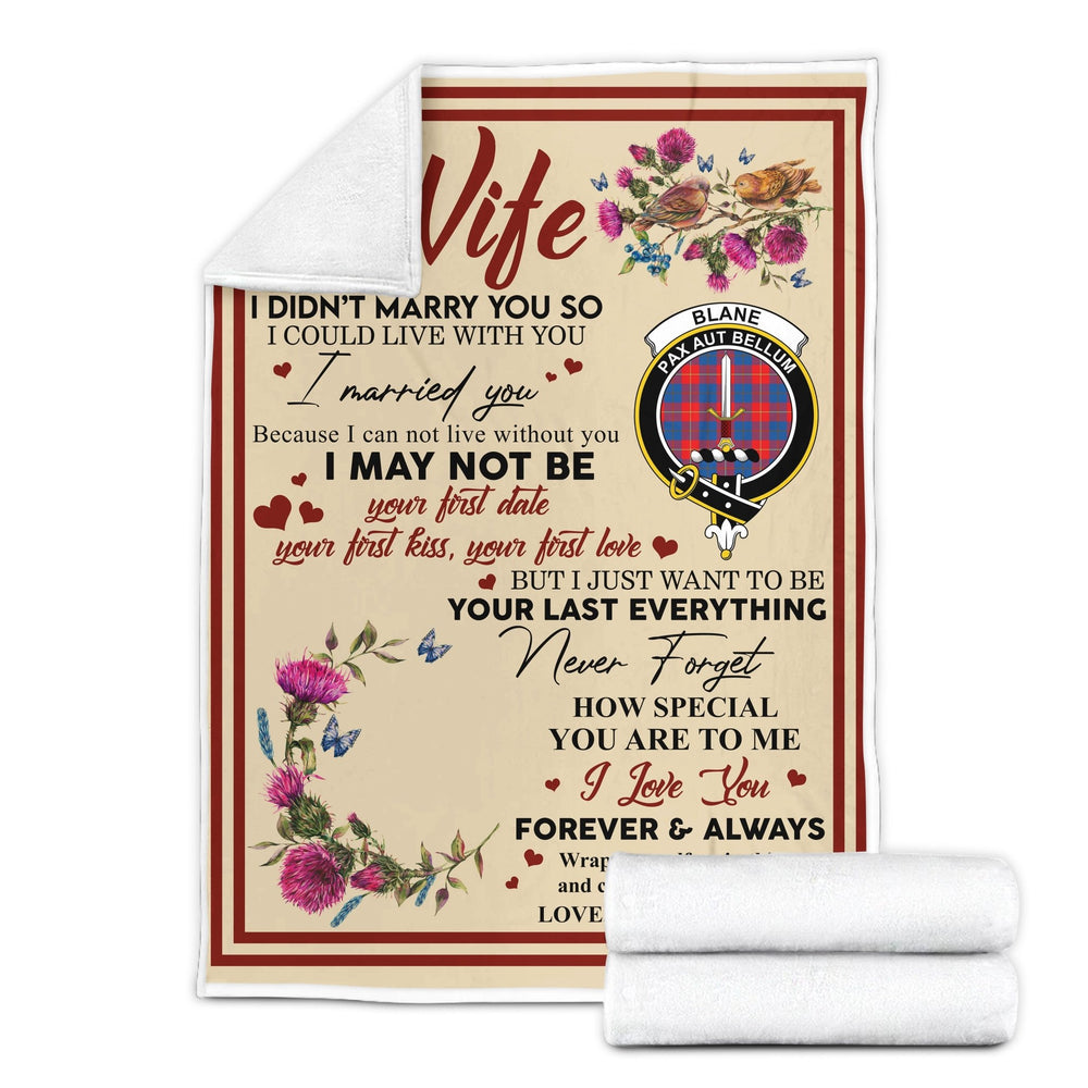 Clan Blanket Blane Tartan Crest Blanket To My Wife Style , Gift From Scottish Husband EX29 Clan Scott Tartan Today   