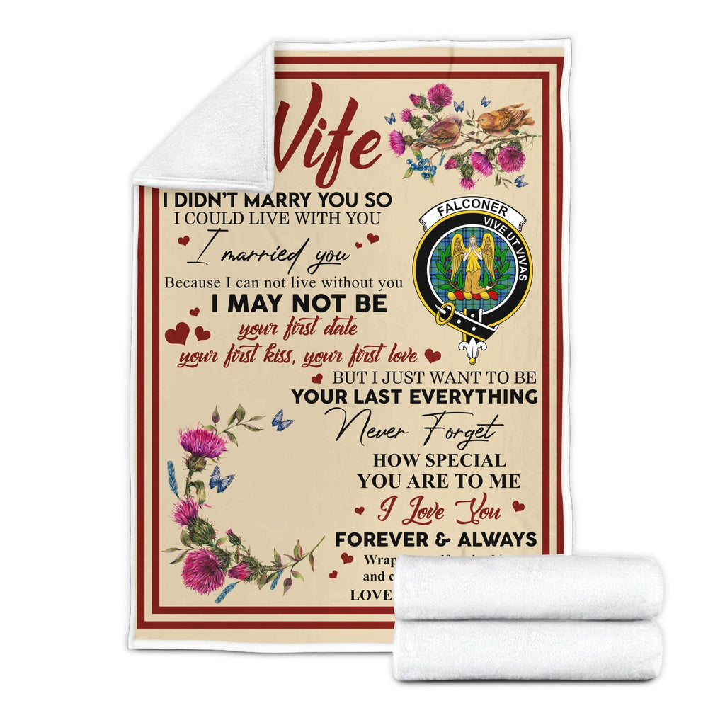 Clan Blanket Falconer Tartan Crest Blanket To My Wife Style , Gift From Scottish Husband TU48 Clan Scott Tartan Today   