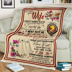 Clan Blanket Forrester Tartan Crest Blanket To My Wife Style , Gift From Scottish Husband IY94 Clan Scott Tartan Today   