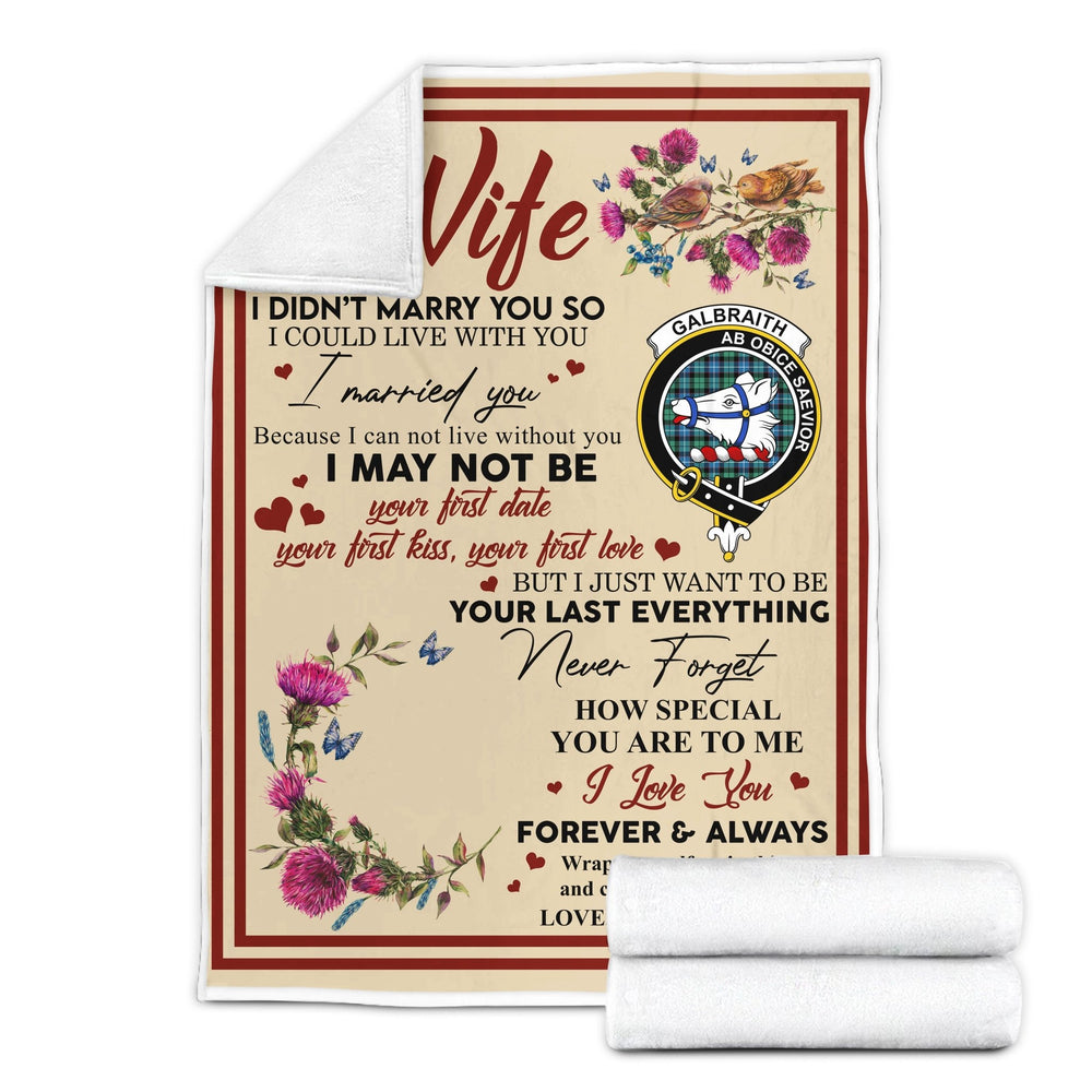 Clan Blanket Galbraith Tartan Crest Blanket To My Wife Style , Gift From Scottish Husband MY92 Clan Scott Tartan Today   