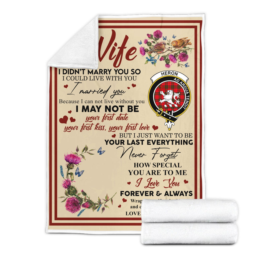 Clan Blanket Heron Tartan Crest Blanket To My Wife Style , Gift From Scottish Husband YT80 Clan Scott Tartan Today   