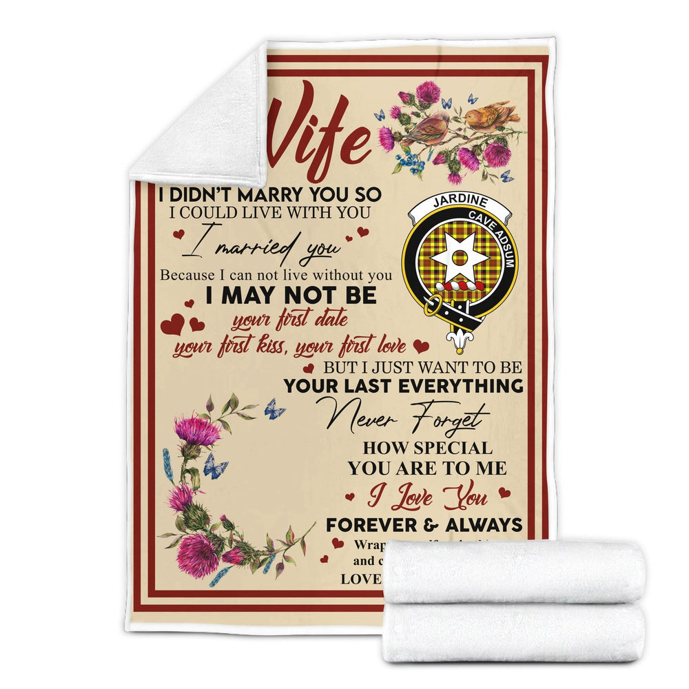 Clan Blanket Jardine Tartan Crest Blanket To My Wife Style , Gift From Scottish Husband NB38 Clan Scott Tartan Today   