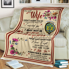 Clan Blanket Johnstone Tartan Crest Blanket To My Wife Style , Gift From Scottish Husband LM34 Clan Scott Tartan Today   