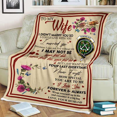 Clan Blanket Kinnear Tartan Crest Blanket To My Wife Style , Gift From Scottish Husband