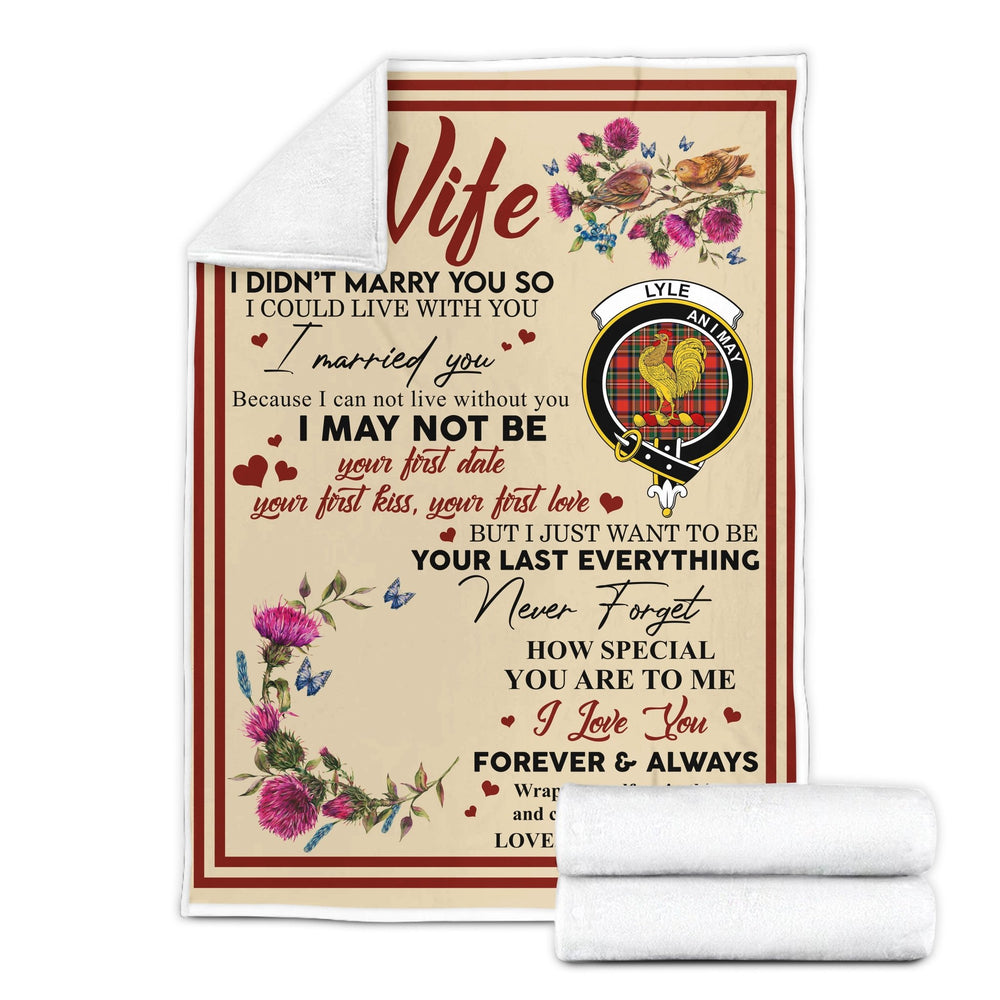 Clan Blanket Lyle Tartan Crest Blanket To My Wife Style , Gift From Scottish Husband VC63 Clan Scott Tartan Today   