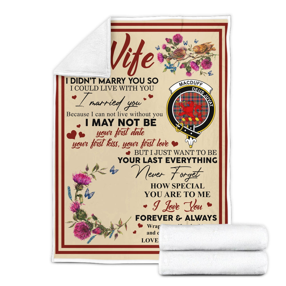 Clan Blanket MacDuff Tartan Crest Blanket To My Wife Style , Gift From Scottish Husband GI63 Clan Scott Tartan Today   