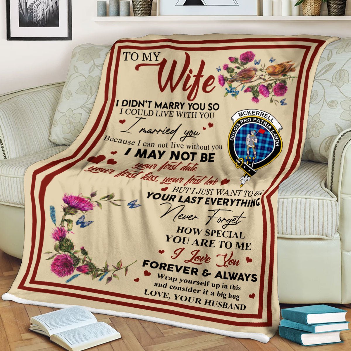 Clan Blanket McKerrell Tartan Crest Blanket To My Wife Style , Gift From Scottish Husband HD77 Clan Scott Tartan Today   