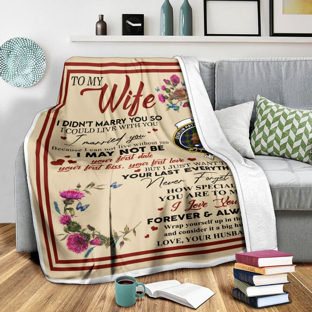 Clan Blanket Muir Tartan Crest Blanket To My Wife Style , Gift From Scottish Husband FI89 Clan Scott Tartan Today   