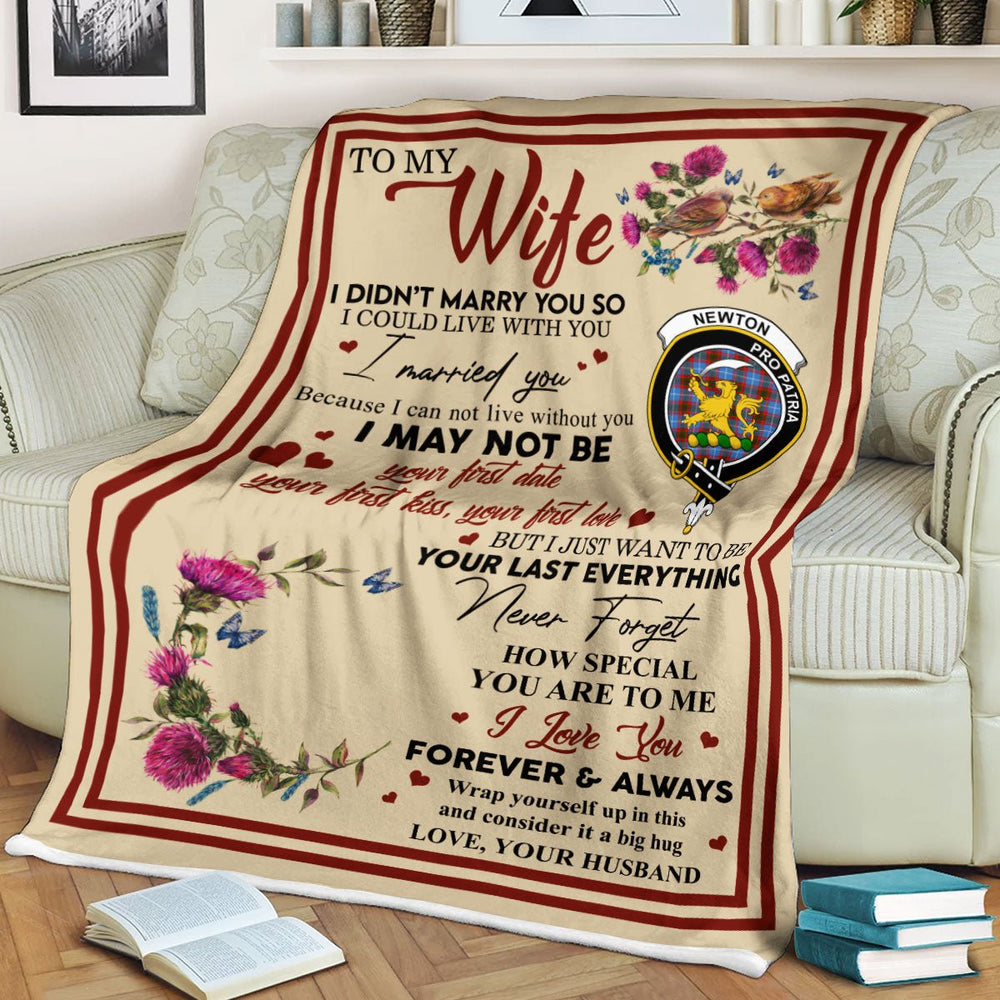 Clan Blanket Newton Tartan Crest Blanket To My Wife Style , Gift From Scottish Husband CO72 Clan Scott Tartan Today   