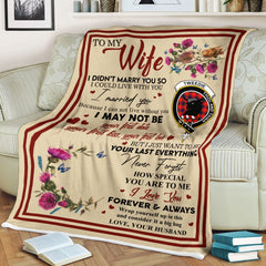 Clan Blanket Tweedie Tartan Crest Blanket To My Wife Style , Gift From Scottish Husband WJ52 Clan Scott Tartan Today   
