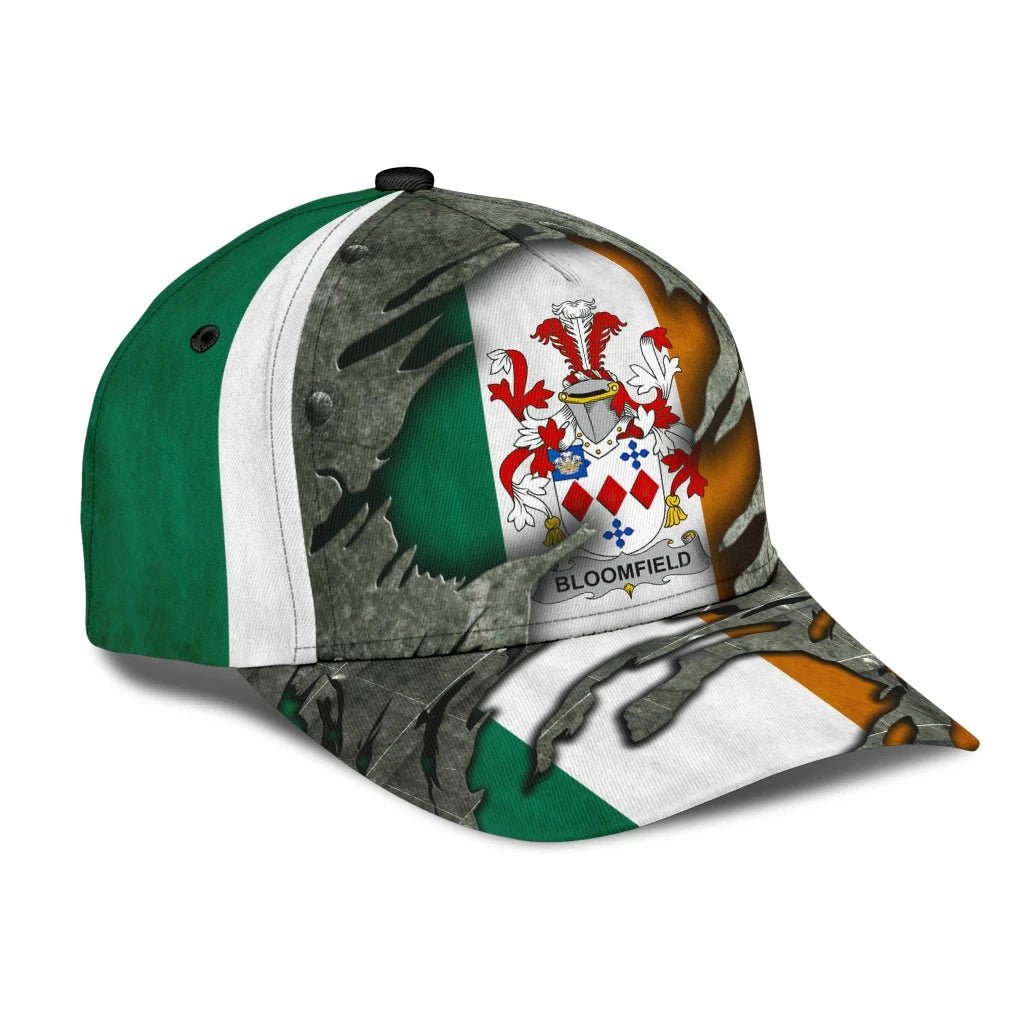 Clan Bloomfield Coat Of Arms - Irish Family Crest Classic Cap FX88 Bloomfield Coat Of Arms Irish Cap   