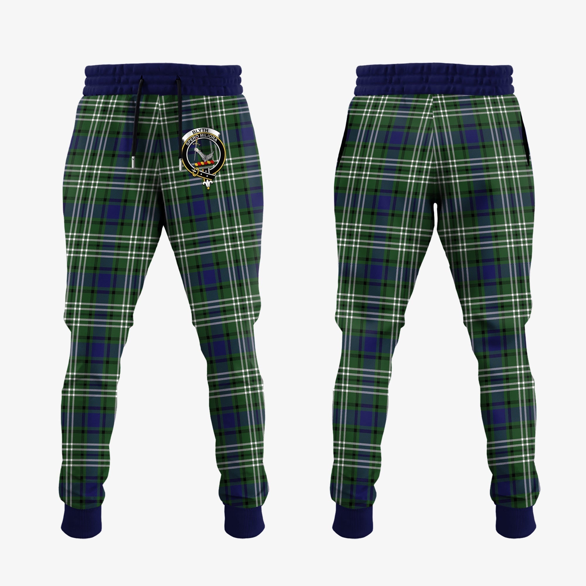 Clan Blyth Tartan Crest Jogger Sweatpants WR36 Clan Blyth Tartan Today   
