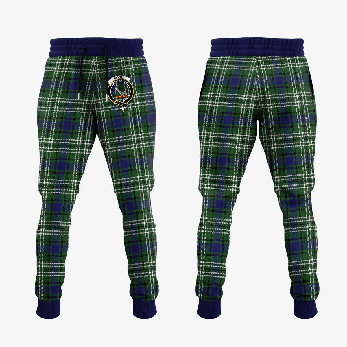 Clan Blyth Tartan Crest Jogger Sweatpants WR36 Clan Blyth Tartan Today   