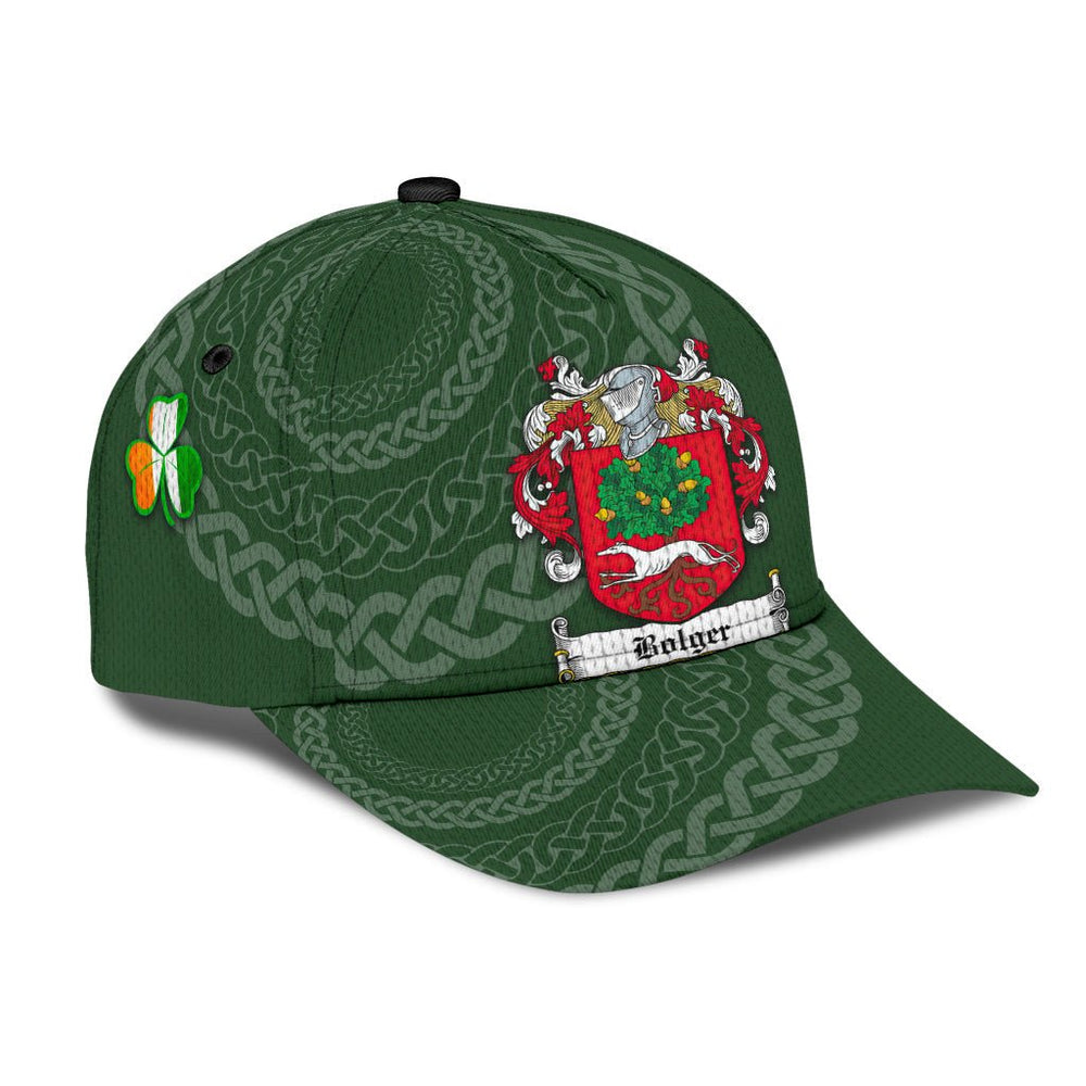 Clan Bolger Coat Of Arms - Irish Family Crest St Patrick's Day Classic CapFF84 Classic Cap - Bolger Coat Of Arms St Patrick's Day Classic Cap Irish Cap   